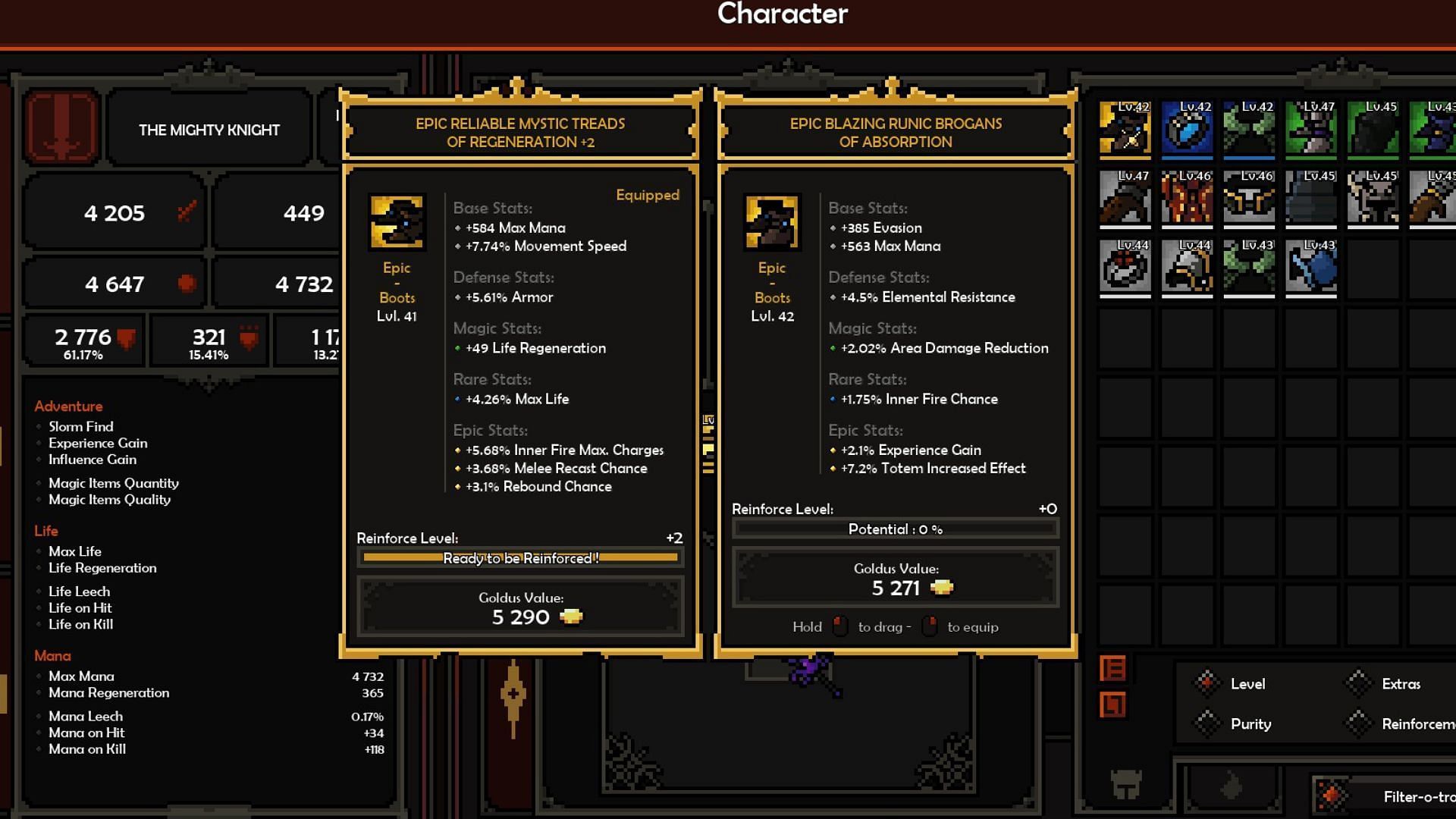 Multiple Epic stats on an item (Image via Slormite Studios)